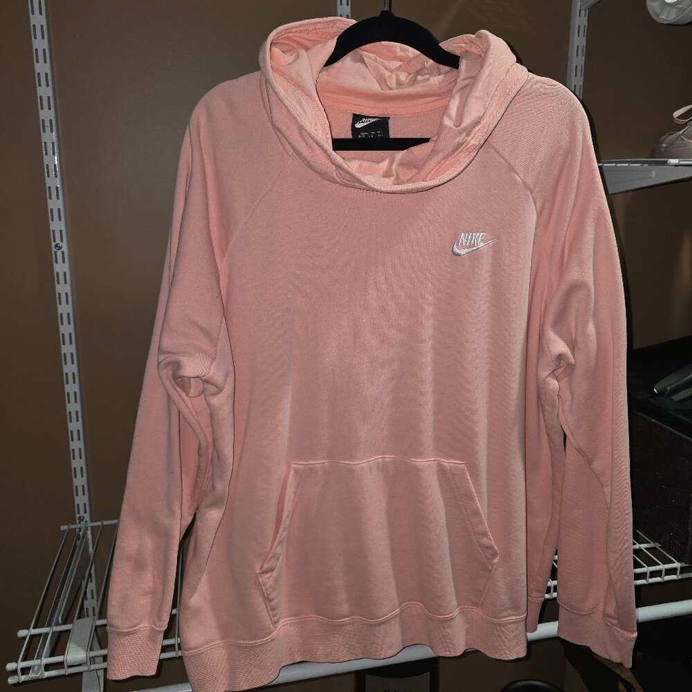 NIKE cowl-neck, hooded sweatshirt